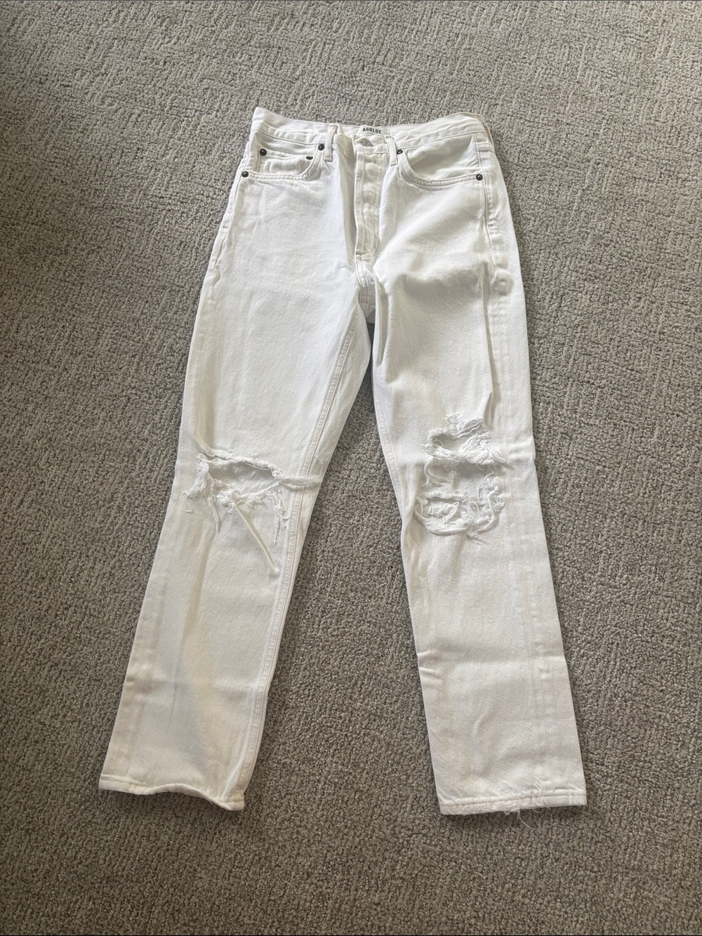 Agolde White Riley Jean